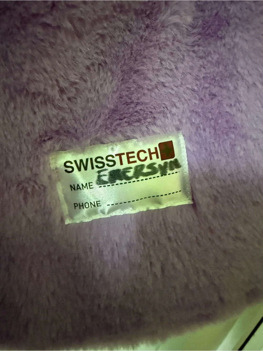 Swiss Tech White & Lavender Star Kids Puffer Jacket